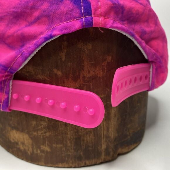 Vtg Miller Genuine Draft Light Beer Hat Cap Purple Pink  Tie Dye Snapback Rope - Picture 9 of 10